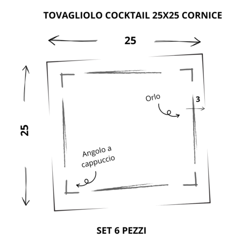 Cuore di Lino - Set di 4 Tovaglioli in Lino Bianco Ottico con Orlo a Cornice – Eleganza per Tavole Formali, 25x25 cm, Made in Italy - immagine 6